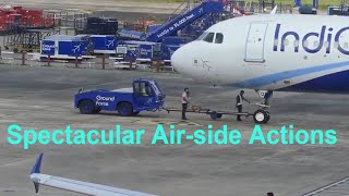 Air-Side Actions - Push-back Takeoffs Arrivals - Kolkatta International Airport  Part 2