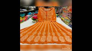 Lucknowi Chikankari Anarkali Kurta @stunningwear7951