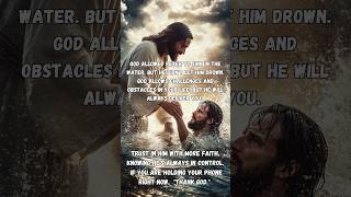 God allowed Peter to sink in the water. but He didn't let him drown. #jesus #faithinjesus #bible