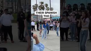 NMIXX singing "We don't talk about Bruno" at the Venice Beach at LA