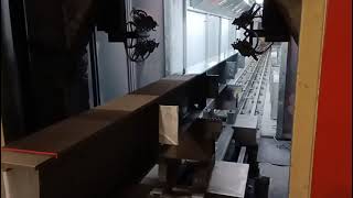 Automatic spray painting production line for steel structure workpieces