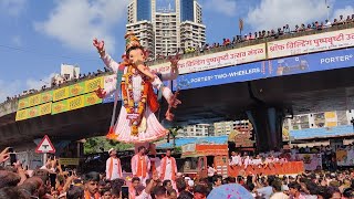 Kalachowki cha Mayureshwar 2024 | Ganpati Visarjan | Shroff Building Pushpa Vrushti 😍