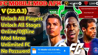 FC Mobile Mod Apk Version (22.0.3) | FC Mobile Mod Apk Latest Version Terabaru | Unlock All Players