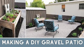 Easy DIY gravel patio | Extreme backyard makeover on a budget