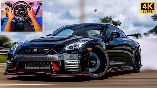 Drifting Nissan R35 GTR Nismo | Forza Horizon 5 - Steering Wheel Gameplay