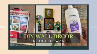 DIY Wall Décor from Waste Material | Best Out of Waste | Wooden Block | Plastic Bottle Planter Idea