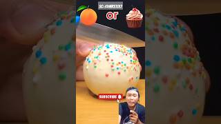 KUE ATAU JERUK ⁉️ #funny #food #donuts #satisfying #fun #duet