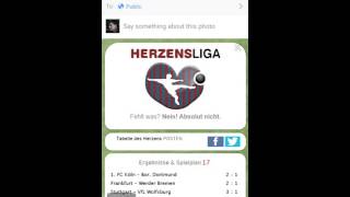 Herzensliga application on android