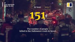 Seoul Halloween 2022 surge stampede "uncensored" terrifying moment #asia #halloween2022 #halloween