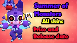 Summer of Brawl Stars All skins price and release dates||Brawl Stars|