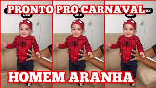 LA VEM O HOMEM ARANHA 🕷 MIGUEL PRONTO PRO CARNAVAL🕷EMILY GARCIA 🕷