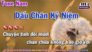 [Karaoke] Dấu Chân Kỷ Niệm || Tone Nam