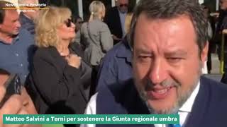 Matteo Salvini a Terni per sostenere la Giunta regionale umbra