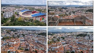 Mostrando a Cidade de Leiria e o Castelo Portugal