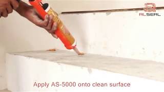 AS-5000 Aqua Nails bonding Timber on Staircase