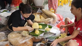 Hard Working Woman Selling Sticky Rice In Hanoi | Vietnam Street Food | Best Brackfast in vietnam