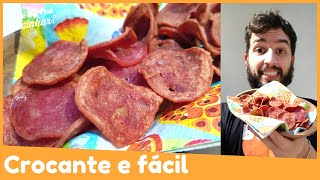 Chips de salame crocantes na AIRFRYER | Receitas na Airfryer