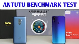 Redmi Note 7 Pro Vs Poco F1 Antutu Benchmark Test | Speed Test | Compare