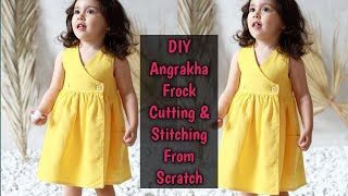 Angrkha Baby Frock Cutting & Stitching For 2 Year Girl | Baby Frock Cutting & Stitching | DIY Frock