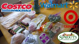 GROCERY HAUL! | 4 STORES | LARGE FAMILY