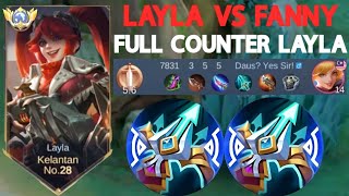 LAYLA VS FANNY❗BUILD ONE SHOT ENEMY DELETE! full counter Layla | build top 1 global Layla