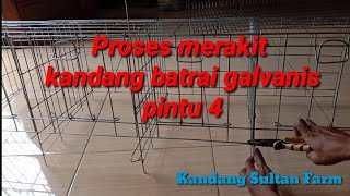 Cara merakit kandang batrai galvanis pintu 4