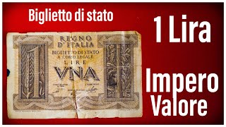 1 Lira Impero Biglietto di stato - valore