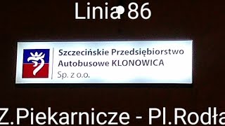 Szczecin w SPA-K czyli autobusem po Szczecinie, linia 86 (Zakłady Piekarnicze - Plac Rodła) #1849