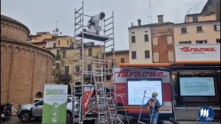 Settimana della sicurezza, con Ats Valpadana la simulazione pratica di caduta dall'alto