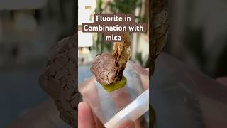 Fluorite In Combination With Mica #fluorite #micaminerals #youtubeshorts #viralvideo #fyp #foryou