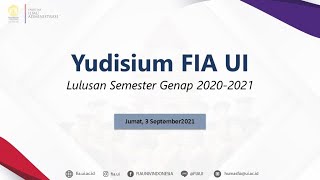 Yudisium FIA UI Semester Genap Tahun Akademik 2020/2021