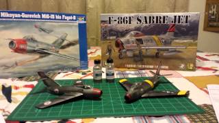 F-86F Sabre Jet & Mig-15 in 1/48 Scale