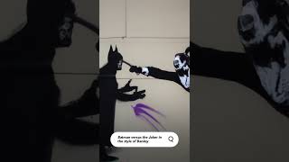 Joker versus Batman, style of Banksy. #ai #art #short