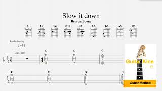 Slow it dowm - Benson Boone - Guitar tuto