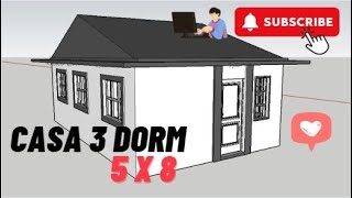 CASA 5 x 8 m COM 3 DORM !!!