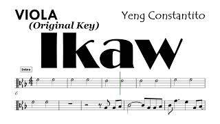 IKAW Viola Easier Notation Sheet Music Backing Track Partitura Yeng Constantino