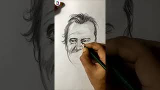 Easy #jacknicholson portrait sketch | #365dayschallenge Day273 #dailysketch