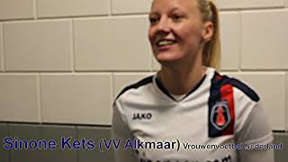 Simone Kets (VV Alkmaar) "geweldige teamprestatie"