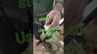 stainless steel polishing step by step स्टील पर पॉलिश कैसे करते है #polishing #stainlesssteel #viral