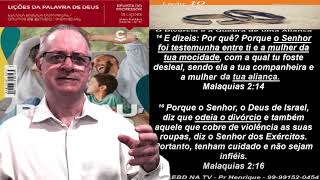 Lição 10, Central Gospel, o divórcio e a quebra de uma aliança, 4Tr23, Pr Henrique, EBD NA TV