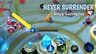 NEVER SURRENDER MIYA GAMEPLAY EPIC COMEBACK