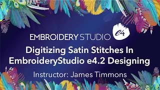 Digitizing Satin Stitches In EmbroideryStudio e4.2 Designing