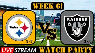 Pittsburgh Steelers 3-2 VS Las Vegas Raiders 2-3 (Live Stream Watch Party) Play by play.