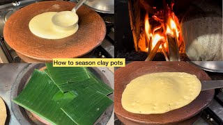 ഒരിക്കലും ക്രാക് വരില്ല/ how to season clay pots/ Kerala Snack Box