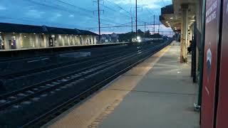 Amtrak train passing through Rahway