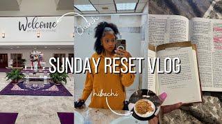 SUNDAY RESET VLOG † : church, grwm, hibachi, twist out tutorial + more