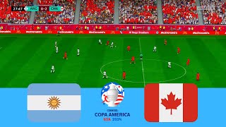 Argentina Vs Canada - Semi Final Copa America 2024 - Full Match All Goals | Realistic FIFA23