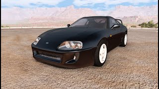 BeamNG - Toyota Supra with Caravan goes wrong..