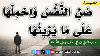 قصيدة صُنِ النَفْسَ وَاِحْمِلْهَا عَلَى مَا يزينها | لسيدنا علي بن أبي طالب رضي الله عنه