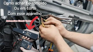 detector de curto ou fio rompido como achar um fio rompido no meio do chicote rápido e fácil